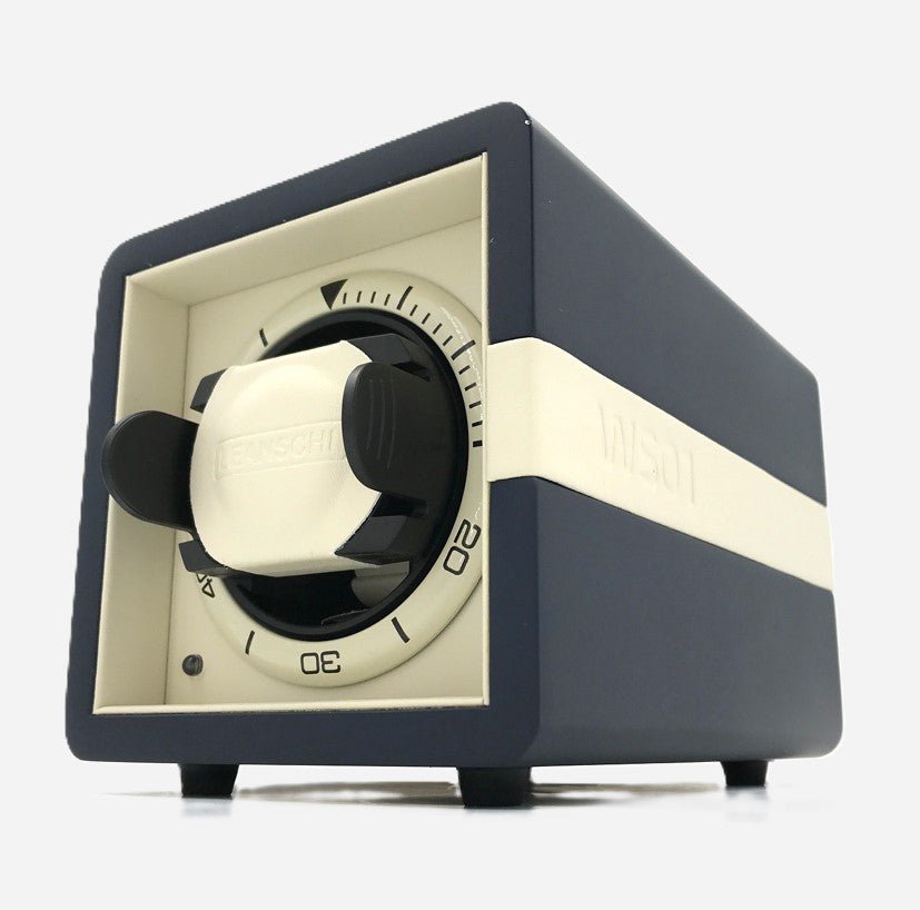 Watch Winder Leder 1 Horloge Leanschi - Horlogerieshop.nl