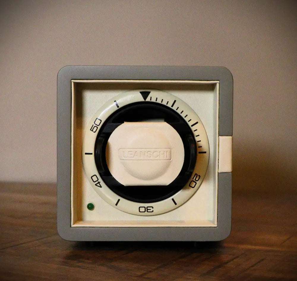 Watch Winder Leder 1 Horloge Leanschi - Horlogerieshop.nl