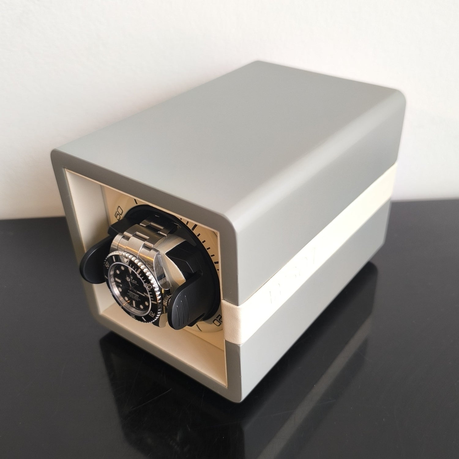 Watch Winder Leder 1 Horloge Leanschi - Horlogerieshop.nl