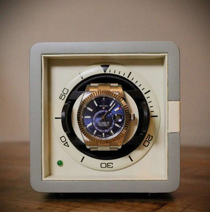Watch Winder Leder 1 Horloge Leanschi - Horlogerieshop.nl