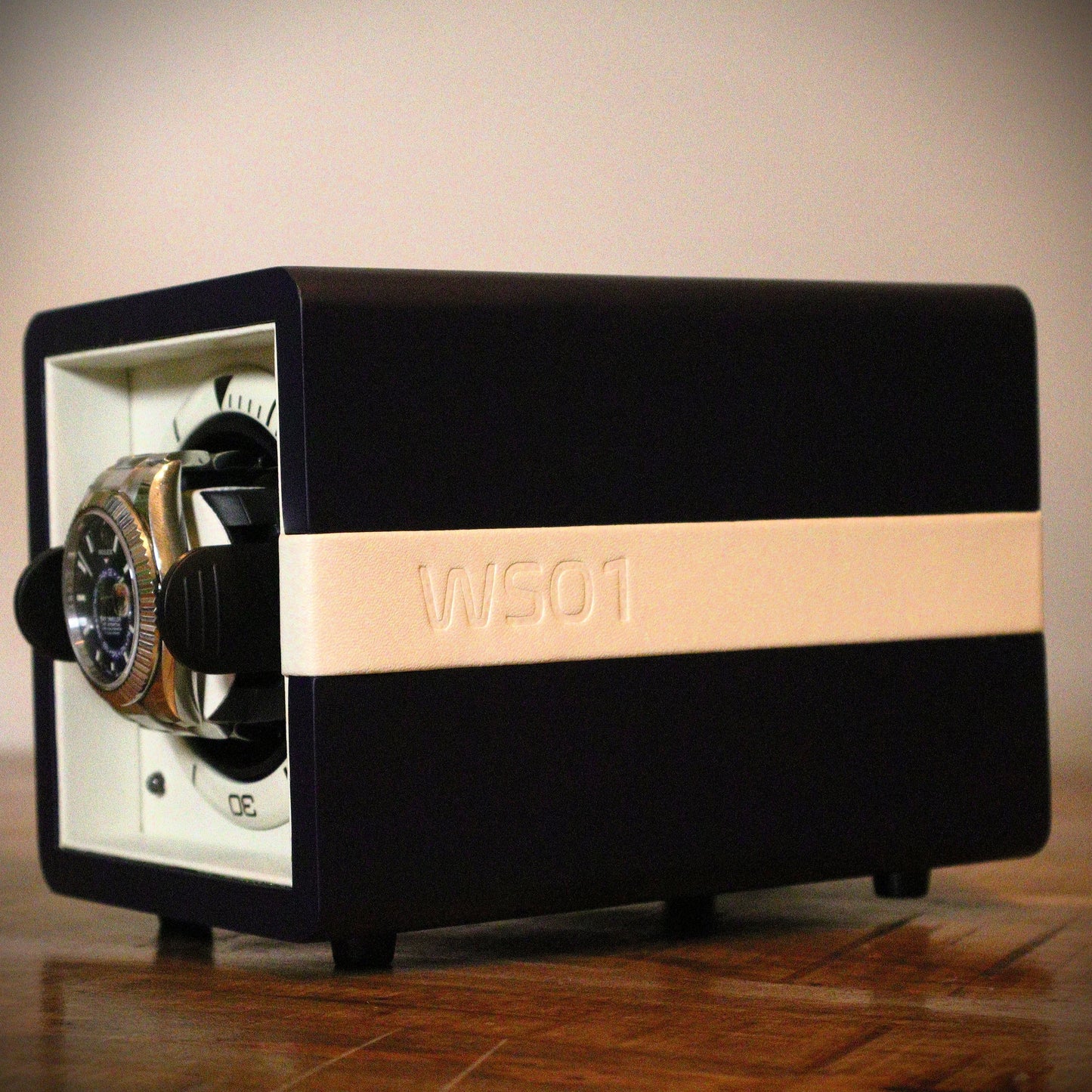 Watch Winder Leder 1 Horloge Leanschi - Horlogerieshop.nl