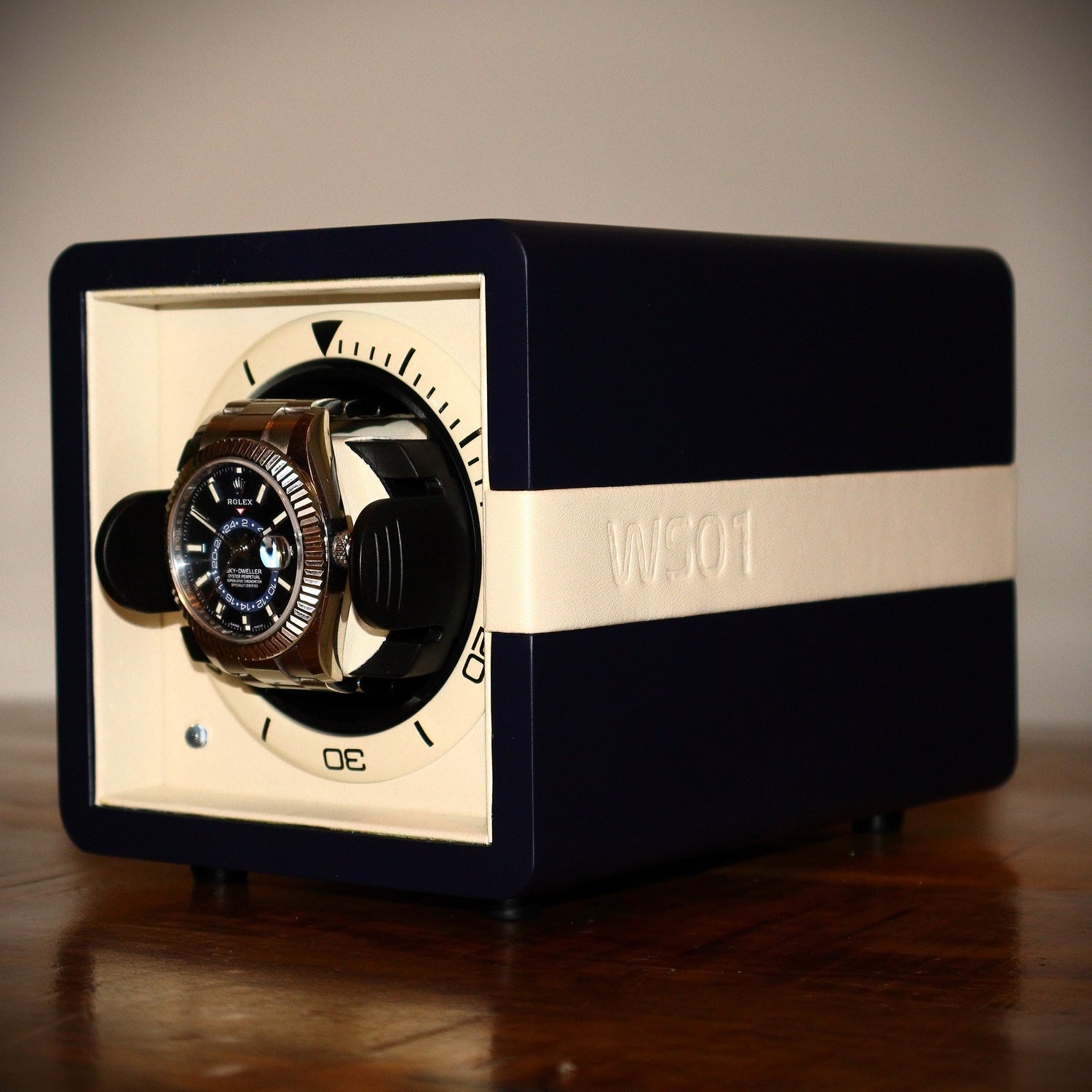 Watch Winder Leder 1 Horloge Leanschi - Horlogerieshop.nl