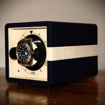 Watch Winder Leder 1 Horloge Leanschi - Horlogerieshop.nl