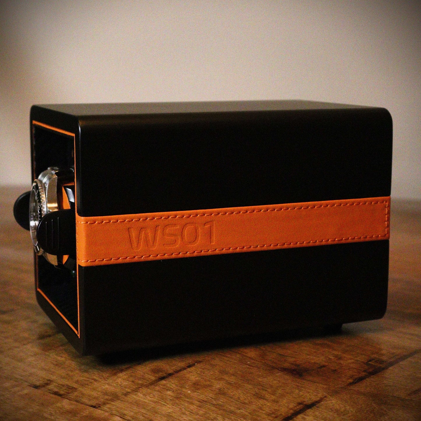 Watch Winder Leder 1 Horloge Leanschi - Horlogerieshop.nl