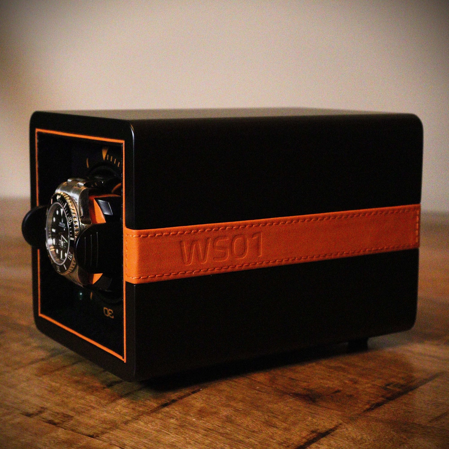 Watch Winder Leder 1 Horloge Leanschi - Horlogerieshop.nl