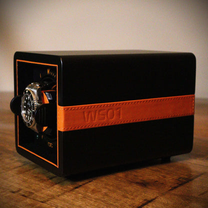 Watch Winder Leder 1 Horloge Leanschi - Horlogerieshop.nl