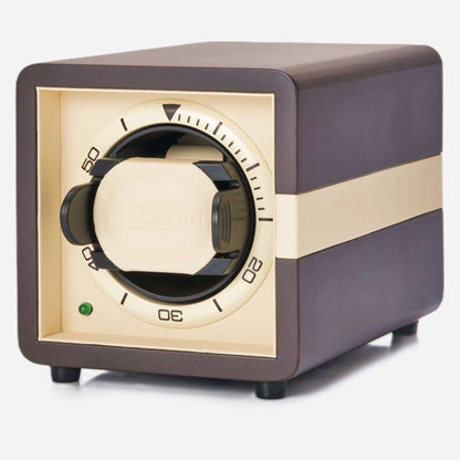 Watch Winder Leder 1 Horloge Leanschi - Horlogerieshop.nl