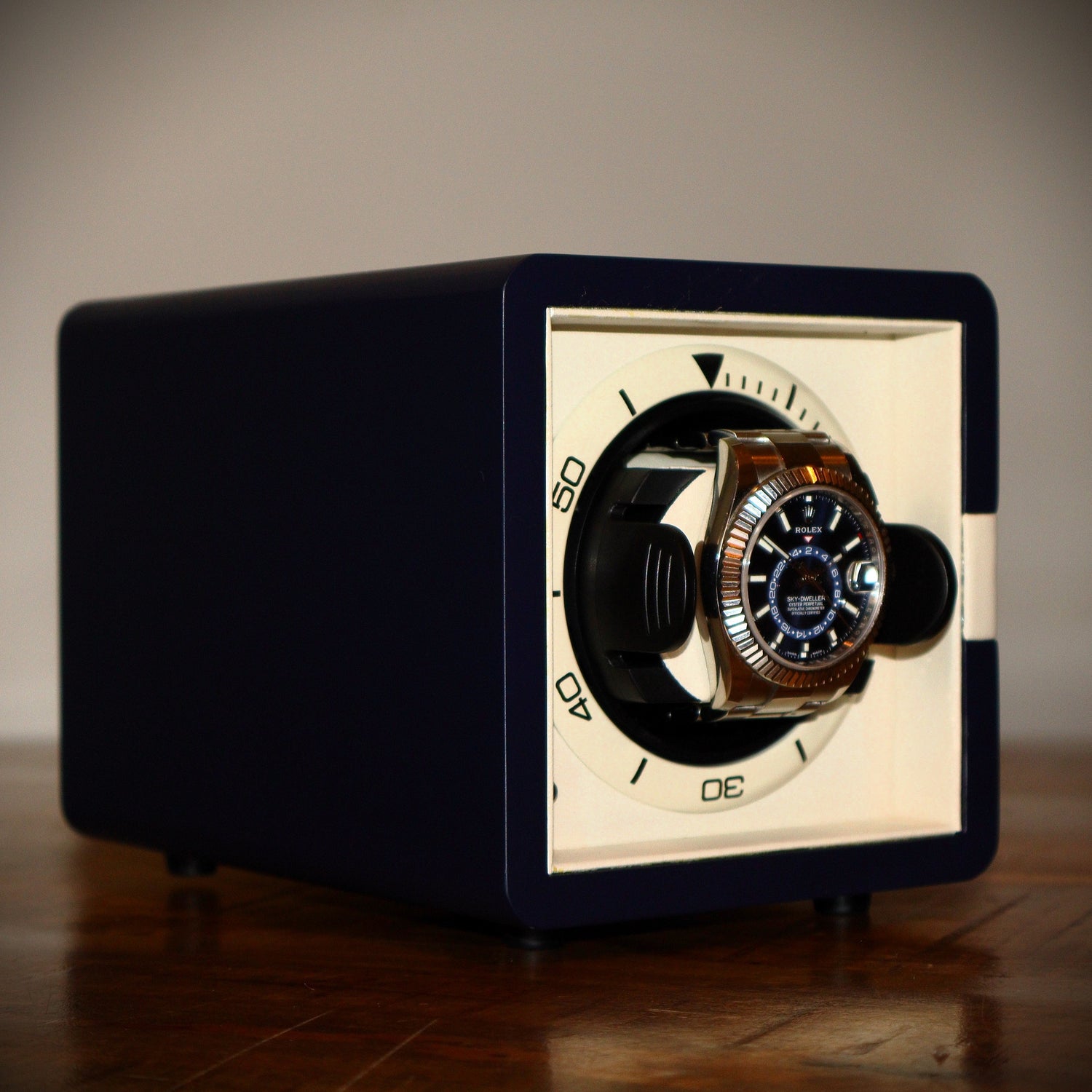 Watch Winder Leder 1 Horloge Leanschi - Horlogerieshop.nl