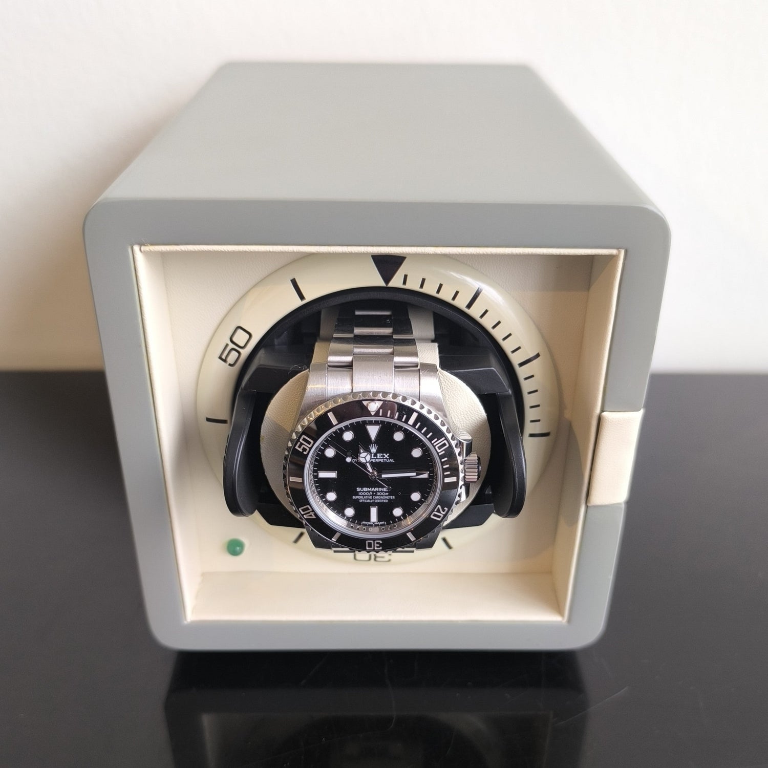Watch Winder Leder 1 Horloge Leanschi - Horlogerieshop.nl