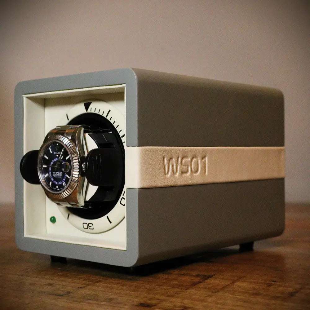 Watch Winder Leder 1 Horloge Leanschi - Horlogerieshop.nl