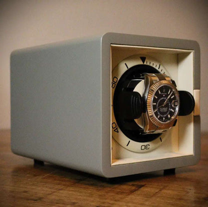 Watch Winder Leder 1 Horloge Leanschi - Horlogerieshop.nl