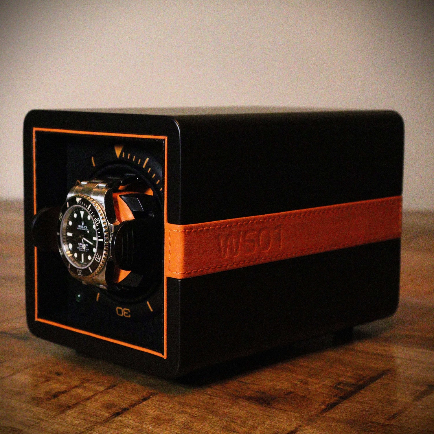 Watch Winder Leder 1 Horloge Leanschi - Horlogerieshop.nl