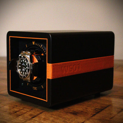 Watch Winder Leder 1 Horloge Leanschi - Horlogerieshop.nl