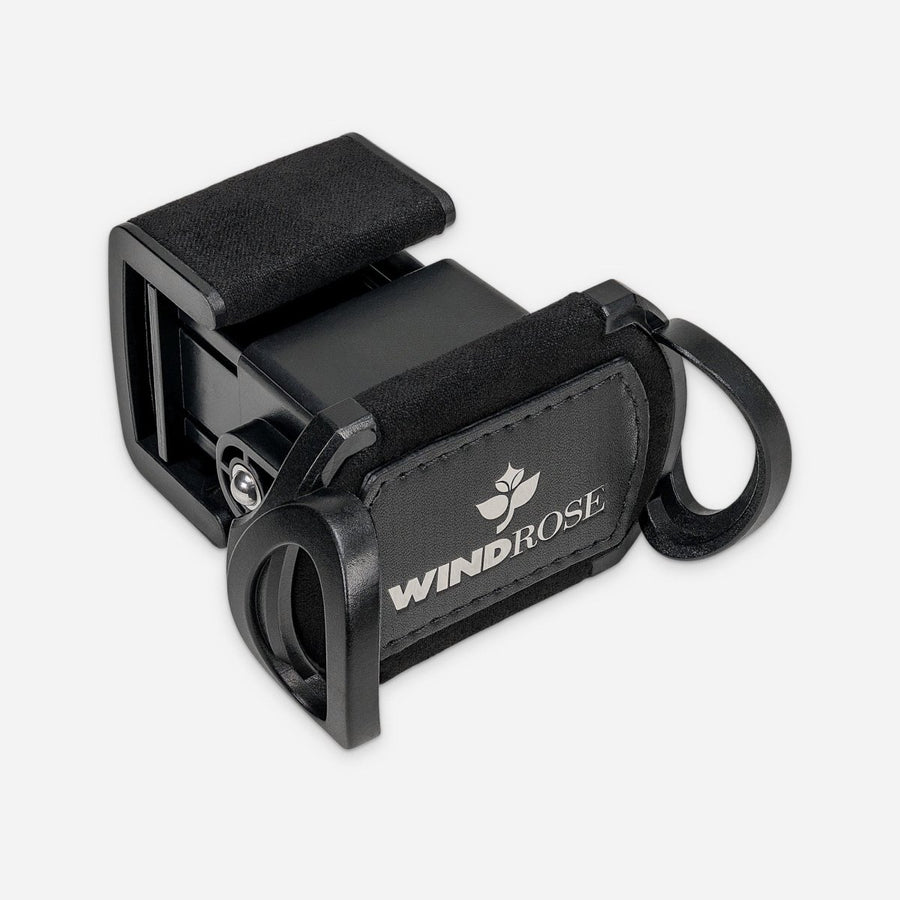 Watch winder Luxora voor 1 horloge van Windrose 1967 in Zwart / Zilver, de uitneembare horlogehouder met snelspanfunctie