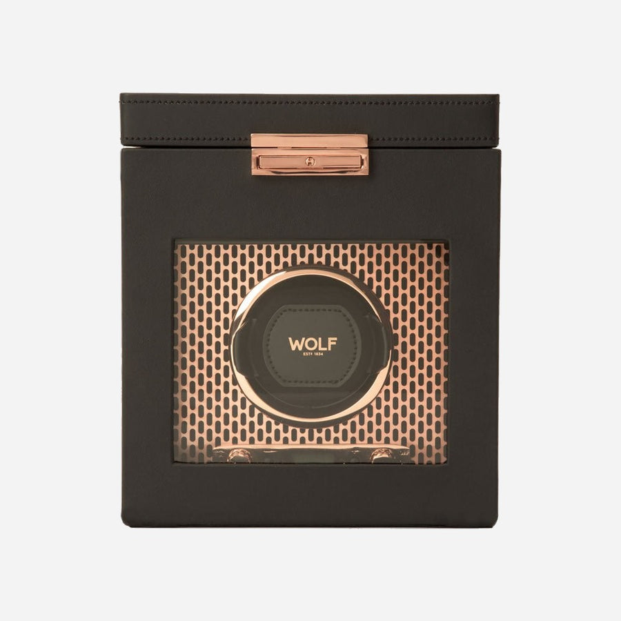 Watch winder met lade Axis 1 horloge Wolf 1834 - Horlogerieshop.nl