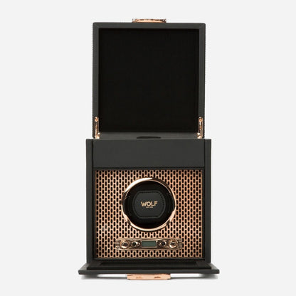 Watch winder met lade Axis 1 horloge Wolf 1834 - Horlogerieshop.nl