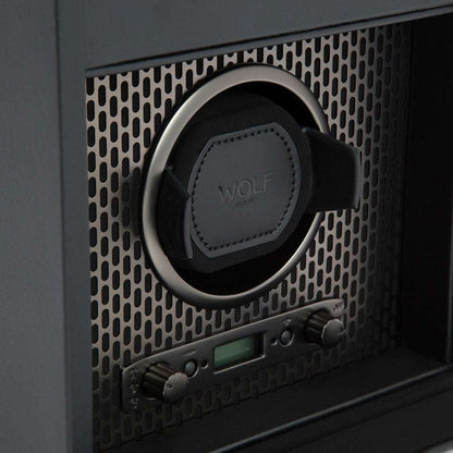 Watch winder met lade Axis 1 horloge Wolf 1834 - Horlogerieshop.nl