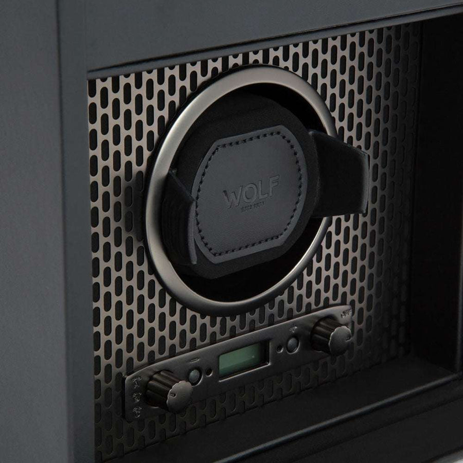 Watch winder met lade Axis 1 horloge Wolf 1834 - Horlogerieshop.nl