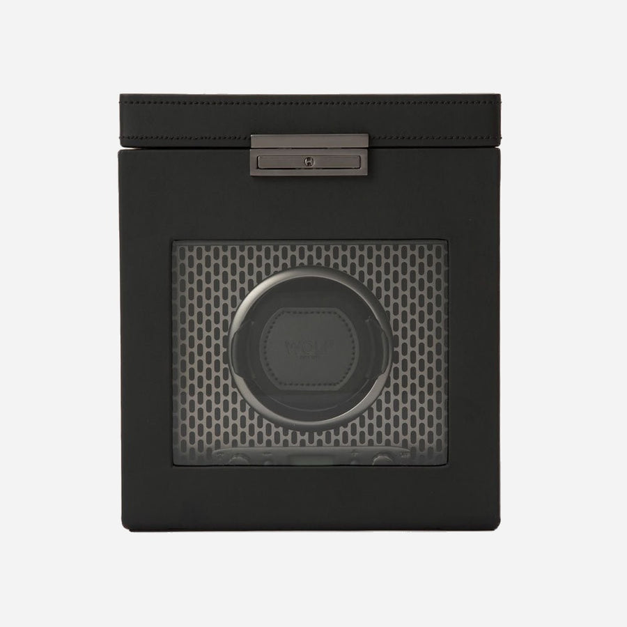 Watch winder met lade Axis 1 horloge Wolf 1834 - Horlogerieshop.nl