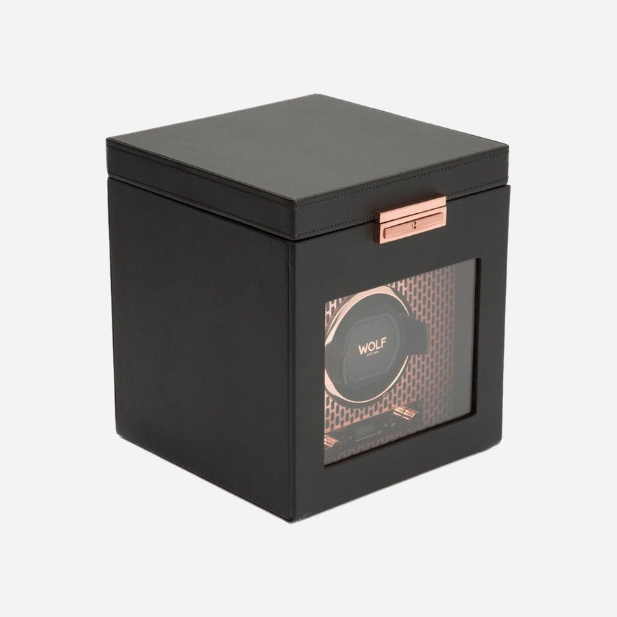 Watch winder met lade Axis 1 horloge Wolf 1834 - Horlogerieshop.nl