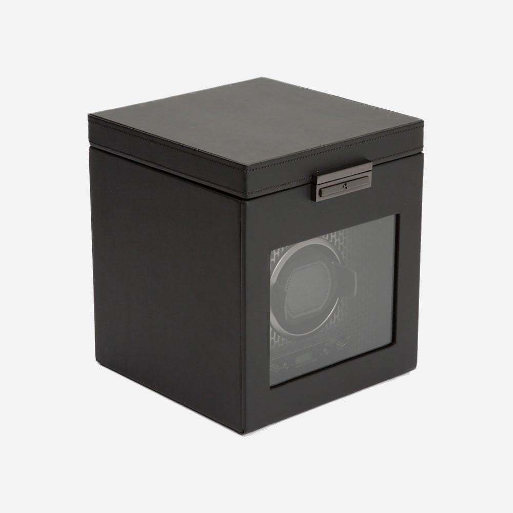 Watch winder met lade Axis 1 horloge Wolf 1834 - Horlogerieshop.nl