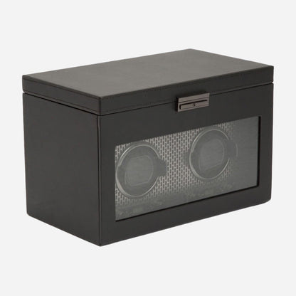 Watch winder met lade Axis 2 horloges Wolf 1834 - Horlogerieshop.nl