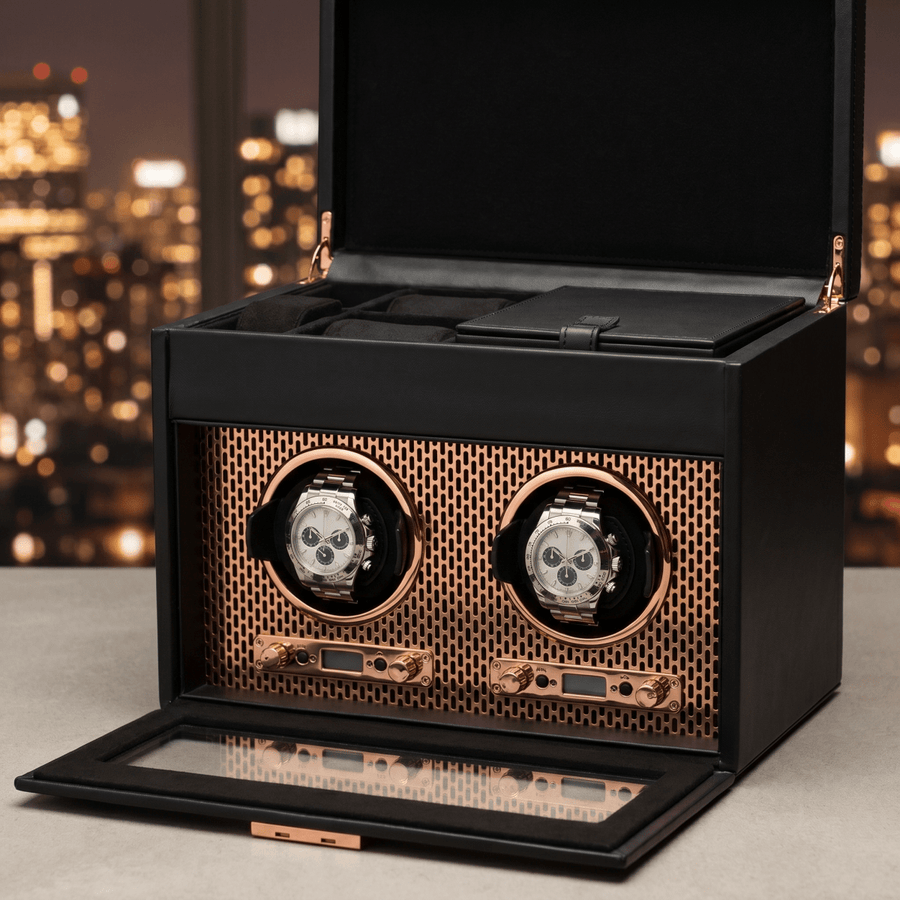 Watch winder met lade Axis 2 horloges Wolf 1834