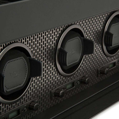 Watch winder met lade Axis 3 horloges Wolf 1834 - Horlogerieshop.nl
