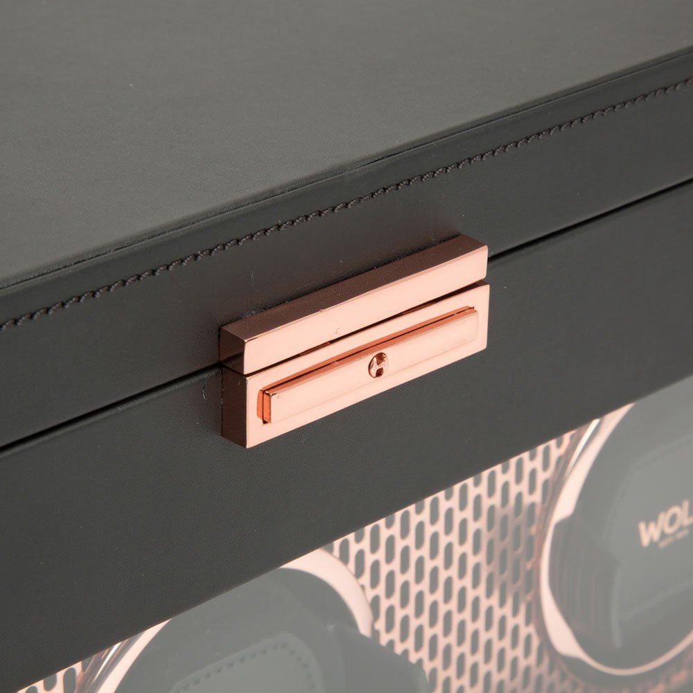Watch winder met lade Axis 3 horloges Wolf 1834 - Horlogerieshop.nl