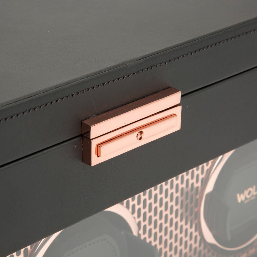 Watch winder met lade Axis 3 horloges Wolf 1834 - Horlogerieshop.nl