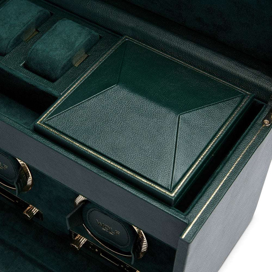 Watch winder met lade British Racing 2 horloges Wolf 1834 - Horlogerieshop.nl