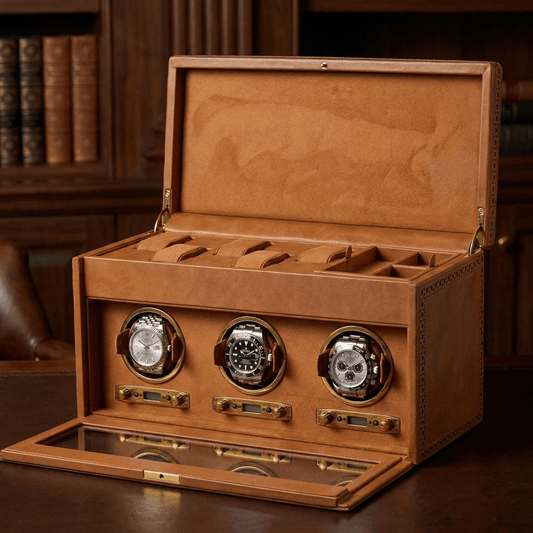 Watch winder met lade Brogue 3 Horloges Wolf 1834