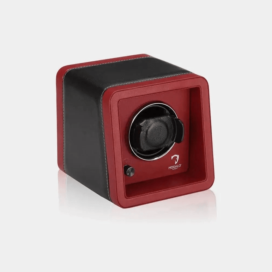 Watch winder Rood/Zwart 1 Horloge Modalo - Watch Winder - Horlogerieshop.nl