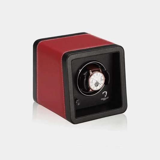 Watch winder Zwart/Rood 1 Horloge Modalo - Watch Winder - Horlogerieshop.nl