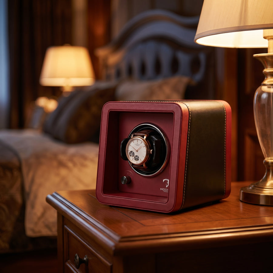 Modalo SATURN watch winder Rood/Zwart lifestyle