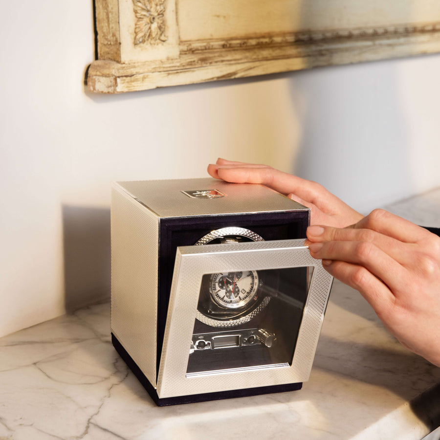 Watch winder Silver 1 Horloge Wolf 1834 - Horlogerieshop.nl