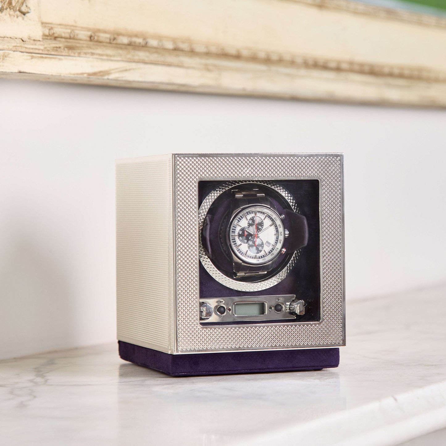 Watch winder Silver 1 Horloge Wolf 1834 - Horlogerieshop.nl