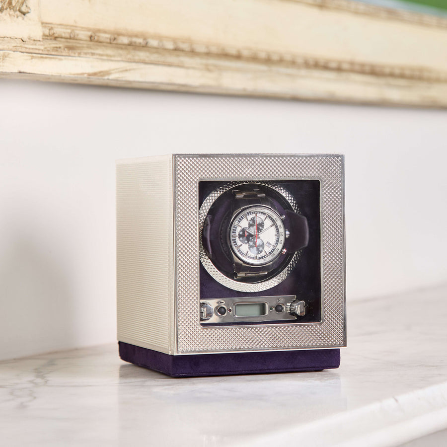 Watch winder Silver 1 Horloge Wolf 1834 - Horlogerieshop.nl