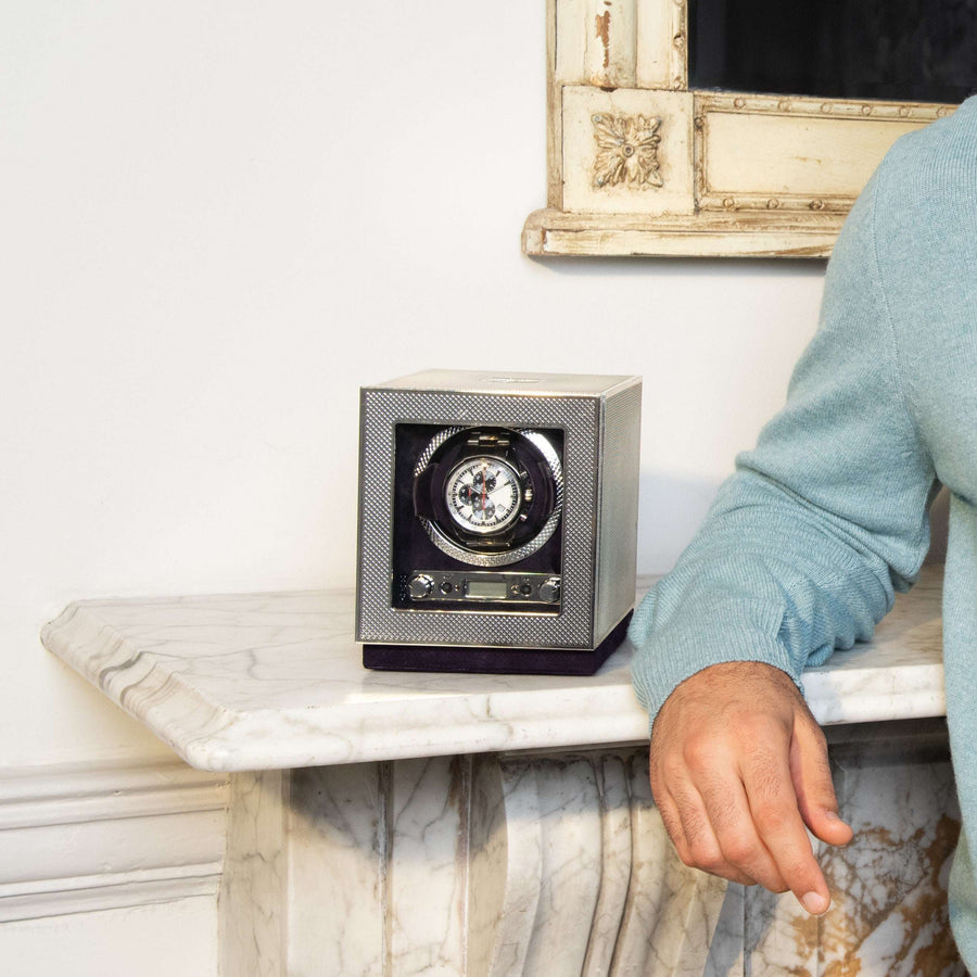 Watch winder Silver 1 Horloge Wolf 1834 - Horlogerieshop.nl