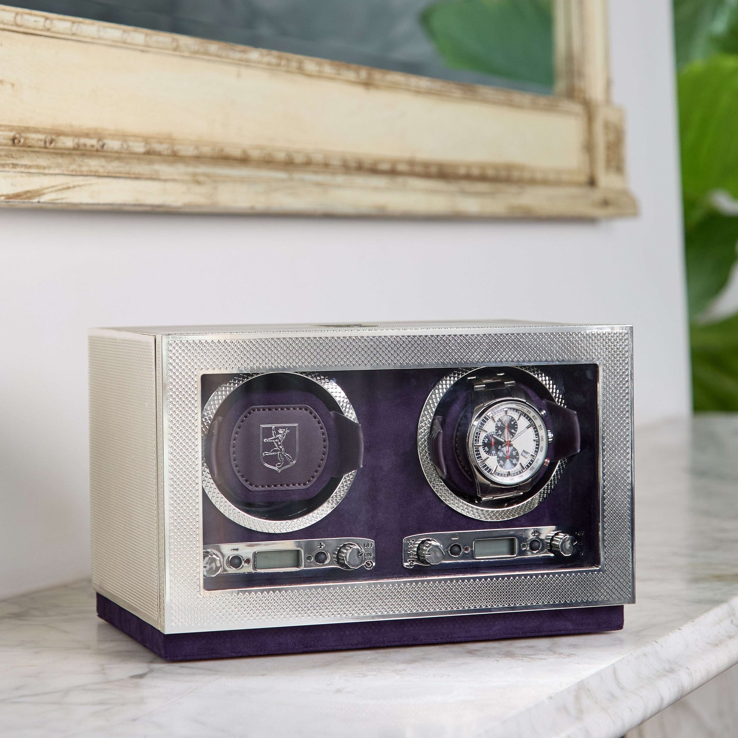 Watch winder Silver 2 Horloges Wolf 1834 - Horlogerieshop.nl