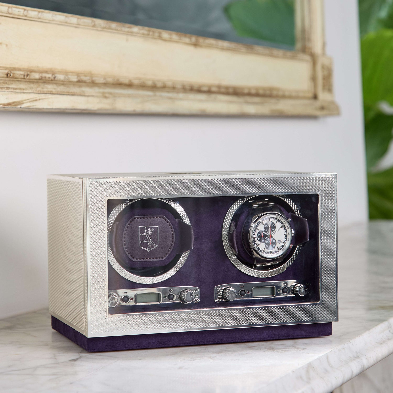 Watch winder Silver 2 Horloges Wolf 1834 - Horlogerieshop.nl