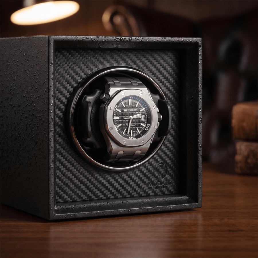 Modalo TWIST watch winder Carbon detail