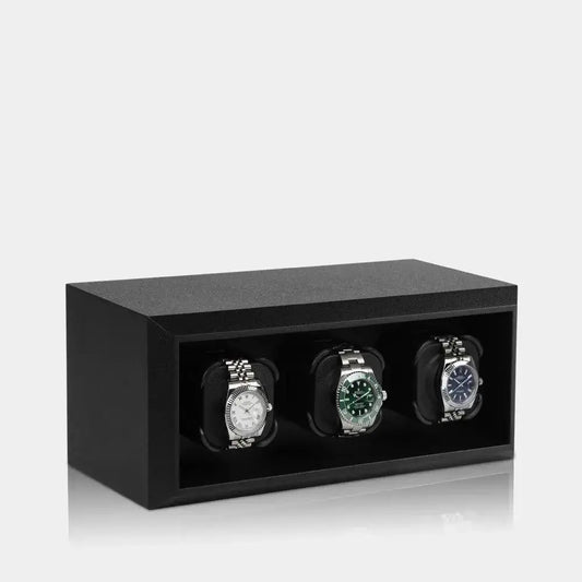 Watch winder zwart 3 Horloges Modalo - Watch Winder - Horlogerieshop.nl