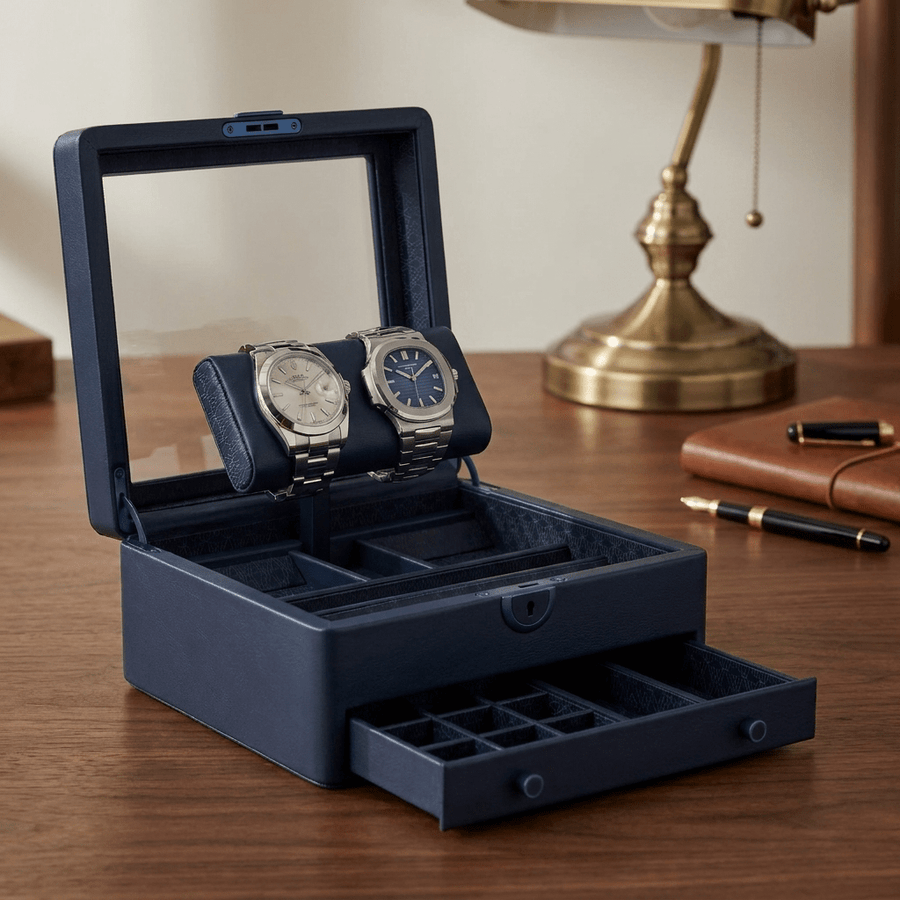 Wolf 1834 Earth horlogedoos Midnight Blue - bureau