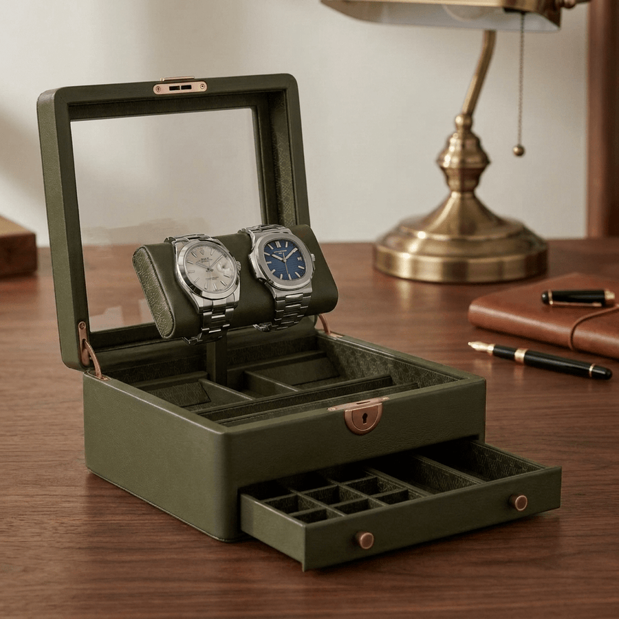 Wolf 1834 Earth horlogedoos Olive - bureau
